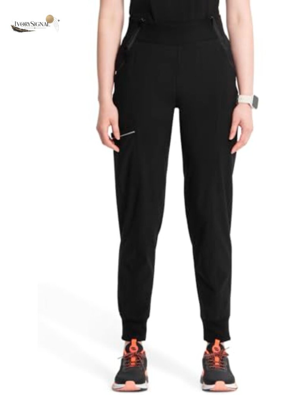 Women's Scrub Jogger Pants Mid Rise 5 Pockets
